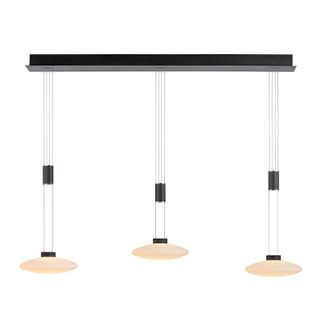 Lampa wisząca LAUTADA 2081-18 - czarny   Wymiary: - szerokość: 110 cm - głębokość: 23 cm - wysokość: 200 cm   Materiał: - żelazo - szkło   Kolor:...