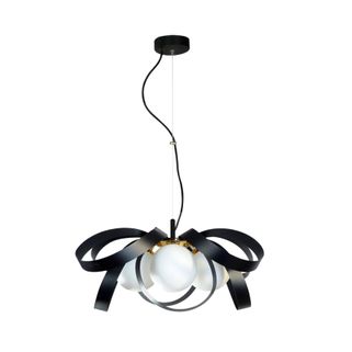 Lampa wisząca NELA FLAT 65 1139 - czarny/złoty   Wymiary: - szerokość: 65 cm - głębokość: 65 cm - wysokość: 100 cm   Materiał:  - metal - szkło...