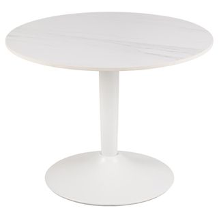 Wymiary: - średnica: 60 cm - wysokość: 45 cm   Materiał: - blat: ceramika Unico - podstawa: stal malowana proszkowo, plastikowe podkładki pod stopki  ...