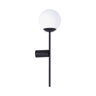 Kinkiet ORBIT 5001 - czarny/biały    Wymiary: - szerokość: 16 cm - głębokość: 18 cm - wysokość: 55 cm   Materiał:  - metal - szkło   Kolor:...