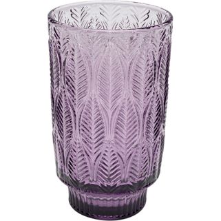 Szklanka FOGLI 450 ml - fioletowy   Wymiary: - szerokość: 8,1 cm - głębokość: 8,1 cm - wysokość: 14 cm   Pojemność: 450 ml   Waga: 0,46 kg  ...