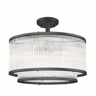 Lampa sufitowa SERGIO C0528-05H-P7AC - czarny       Wymiary: - szerokość: 41,5 cm - głębokość: 41,5 cm - wysokość: 32 cm   Materiał: - metal -...