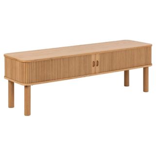 Wymiary: - szerokość: 140 cm- głębokość: 40 cm - wysokość: 45 cm - wysokość nóżek: 24,7 cm   Materiał: - blat / korpus / fronty: MDF, fornir...