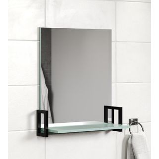 Wymiary: - szerokość: 64 cm - głębokość: 24 cm - wysokość: 74 cm   Materiał:  - laminat miętowo-niebieski - szkło   Oświetlenie...