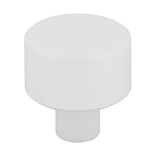 Gałka 2508 - biały mat / fi 24 mm Wymiary:- szerokość: 24 mm- wysokość: 24 mm- głębokość: 25 mm   Materiał: metal
