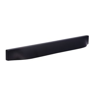 Uchwyt listwowy 2447 - czarny mat / rozstaw 160 mm Wymiary: - szerokość: 190 mm - wysokość: 16 mm - głębokość: 20 mm Materiał: metal Kolor: czarny mat