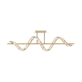 Lampa sufitowa ATHESA MX3170-1-3GT - złoty     Wymiary: - szerokość: 110 cm - głębokość: 25 cm - wysokość: 34,5 cm   Materiał: - metal - kryształ...