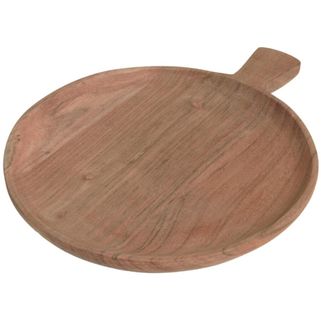 Wymiary: - długość: 31 cm  -szerokość: 25 cm - wysokość: 1,5 cm Materiał: drewno akacji lakierowane