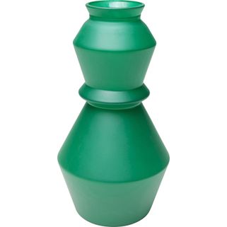 Wazon szklany GINA 30 - zielony    Wymiary: - średnica: 16 cm - wysokość: 30 cm   Materiał: szkło z recyklingu lakierowane   Waga: 1,2 kg