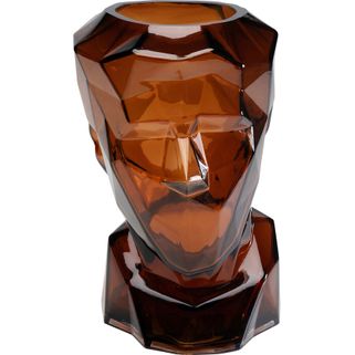 Wazon szklany PRISMA FACE - brązowy Wymiary: - szerokość: 23,5 cm - głębokość: 18 cm - wysokość: 30 cm Materiał: szkło barwione Informacje...