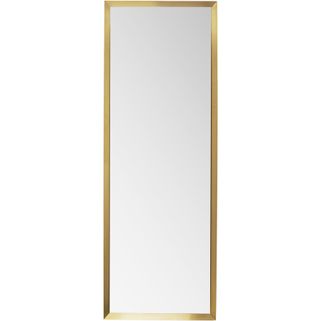 Lustro wiszące AREZZO BRASS 70x200 - złoty Wymiary: - szerokość: 70 cm - głębokość: 6,5 cm - wysokość: 200 cm - powierzchnia lustra: 63x193 cm...