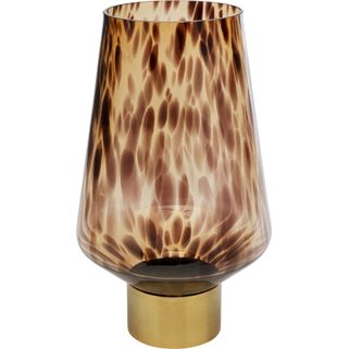 Wazon szklany CARAMEL 41 cm - brązowy Wymiary: - średnica: 24 cm - wysokość: 41 cm Materiał:  - szkło barwione - mosiądz szczotkowany Informacje...
