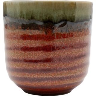 Kubek ARI - czerwony / zielony Wymiary: - średnica: 8,9 cm - wysokość: 10,6 cm - pojemność: 180 ml Materiał: kamionka szkliwiona Informacje dodatkowe: -...