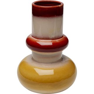 Wazon LIGHTHOUSE - żółty / czerwony Wymiary: - średnica: 23 cm - wysokość: 32,5 cm Materiał: kamionka Informacje dodatkowe: - waga: 1,37 kg - produkt...