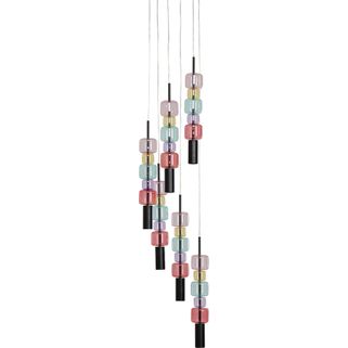 Lampa wisząca CANDY BAR COLORE 41 - multikolor   Dzięki tej filigranowej lampie wiszącej możesz doświadczyć magicznej gry światła z delikatnym szkłem....