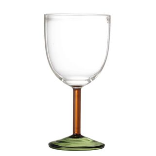 Kieliszek do wina MARTINE 220 ml - czerwony/zielony    Kieliszek do wina Martine firmy Bloomingville ma charakterystyczną czerwoną nóżkę, spoczywającą...