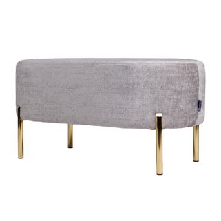 Wymiary: - szerokość: 90 cm - głębokość: 47 cm - wysokość: 45 cm Wykonanie: - obicie: tkanina - nóżki: metalowe Właściwości: - szeroki wybór...