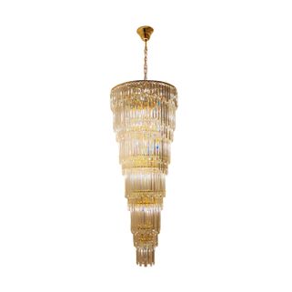 Lampa wisząca LUXE 19002/40-GLD - złoty   Wymiary: - szerokość: 61 cm - głębokość: 61 cm - wysokość: 200 cm   Materiał: - metal - szkło   Kolor:...