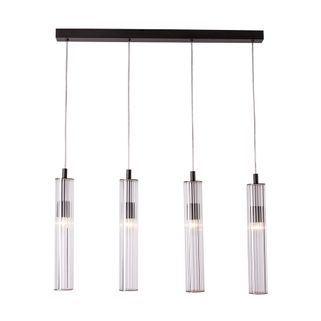 Lampa wisząca ARIA 1228 - tytan    Wymiary: - szerokość: 80 cm - głębokość: 7 cm - wysokość: 204 cm   Materiał: - metal - szkło   Kolor: tytan  ...