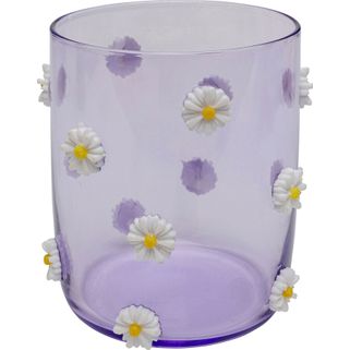 Szklanka PARTY FLOWERS - fioletowy    Wymiary: - szerokość: 8,1 cm - głębokość: 8,1 cm - wysokość: 8,8 cm   Pojemność: 300 ml   Waga: 0,12 kg   ...
