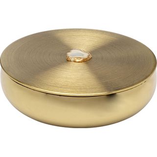 Pudełko na biżuterię SHINE 31 - złoty/agat    Wymiary: - szerokość: 31 cm - głębokość: 31 cm - wysokość: 8,5 cm   Waga: 1,1 kg   Materiał:  -...