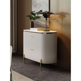 Wymiary: - szerokość: 100 cm - głębokość: 40 cm - wysokość: 80 cm Materiał: - spiek - MDF lakierowany - stal nierdzewna chromowana na złoto