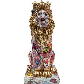 Figurka dekoracyjna GRAFFITI KING LION 29 cm - wielokolorowy Wymiary: - szerokość: 19 cm - głębokość: 14 cm - wysokość: 29 cm Materiał: polirezyna...