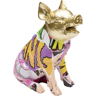 Figurka dekoracyjna GRAFFITI PIG 20 cm - wielokolorowy Wymiary: - szerokość: 9 cm - głębokość: 10,5 cm - wysokość: 20 cm Materiał: polirezyna...