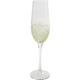Kieliszek do szampana CONFETTI 320 ml - zielony Wymiary: - średnica: 7 cm - wysokość: 26 cm - pojemność: 320 ml Materiał: szkło barwione Informacje...
