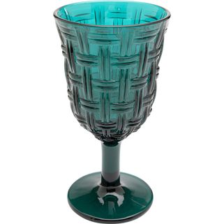 Wymiary: - średnica: 9 cm - wysokość: 17 cm Materiał: szkło Kolor: zielononiebieski