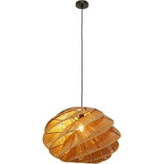 Lampa wisząca ALOHA WHIRL - naturalny Wymiary: - średnica: 55,5 cm - wysokość: 36,5 cm - średnica klosza: 31 cm - długość kabla: 100 cm   Materiał: ...