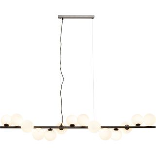 Lampa wisząca SCALA BALLS Milky - czarny Wymiary: - szerokość: 150 cm - głębokość: 28,5 cm - wysokość: 130 cm - średnica klosza: 12 cm   Materiał: ...