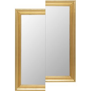 Lustro ścienne DOUBLE VISION 81x121 - złoty Wymiary: - szerokość: 81 cm - głębokość: 4,5 cm - wysokość: 121 cm - powierzchnia lustra: 80x120 cm...