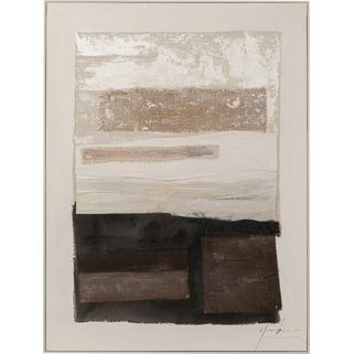 Obraz LONTANO BROWN 90x120 Wymiary: - szerokość: 90 cm - głębokość: 5 cm - wysokość: 120 cm Materiał:  - płótno: papier artystyczny - rama: lite...