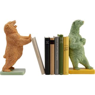 Podpórki na książki BEAR PARTY - pomarańczowy / zielony Wymiary: - 17,5 x 12,5 x 30,3 cm - 10,70 x 15,20 x 30,3 cm Materiał: polirezyna Informacje...