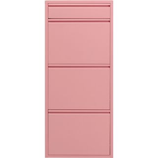 Szafka na buty CARUSO MO 3 PLUS 1 - różowy Wymiary: - szerokość: 50 cm - głębokość: 15 cm - wysokość: 114,5 cm Materiał: stal malowana proszkowo...