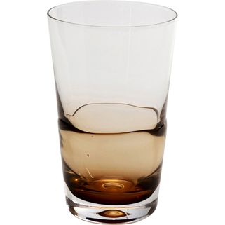 Wymiary: - średnica: 8,8 cm - wysokość: 14 cm - pojemność: 455 ml Materiał: szkło Kolor: transparentny / brązowy