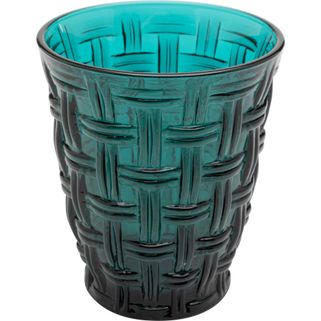 Wymiary: - średnica: 8,5 cm - wysokość: 10 cm - pojemność: 380 ml Materiał: szkło Kolor: niebieskozielony