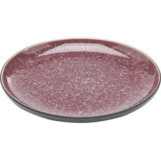Talerz deserowy ALISSA 22 cm - czerwony / czarny Wymiary: - średnica: 22 cm - wysokość: 2,5 cm Materiał: kamionka szkliwiona Informacje dodatkowe: - waga:...