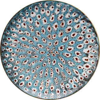 Talerz obiadowy GIOIA 27 cm - niebieski Wymiary: - średnica: 27 cm - wysokość: 2,5 cm Materiał: porcelana Informacje dodatkowe: - waga: 0,73 kg - można...