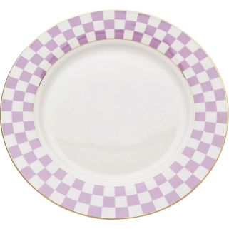 Talerz deserowy HARLEQUIN 21 cm - biały / fioletowy Wymiary: - średnica: 21 cm - wysokość: 1,5 cm Materiał: porcelana kostna Informacje dodatkowe: - waga:...
