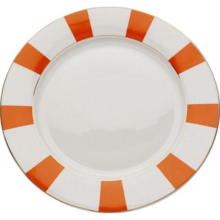 Talerz obiadowy HARLEQUIN 27 cm - biały / pomarańczowy Wymiary: - średnica: 27 cm - wysokość: 2 cm Materiał: porcelana kostna Informacje dodatkowe: -...