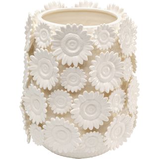 Wazon SUNFLOWERS 30 cm - biały Wymiary: - średnica: 24 cm - wysokość: 29 cm Materiał: porcelana szkliwiona Informacje dodatkowe: - waga: 4,8 kg - produkt...