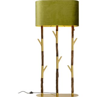 Lampa podłogowa TWIG - zielony / złoty Wymiary: - szerokość: 70 cm - głębokość: 20 cm - wysokość: 155 cm - średnica klosza: 48 cm - długość kabla:...