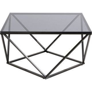 Stolik kawowy CRISTALLO 80x80 - grafitowy Wymiary: - długość: 80 cm - szerokość: 80 cm - wysokość: 45 cm    Materiał:  - blat: szkło hartowane...