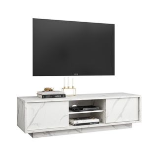 Biała szafka RTV CARRARA to wyjątkowy mebel, który łączy w sobie glamour, klasyczny i nowoczesny styl. Optyka marmuru dodaje elegancji pomieszczeniu, w...