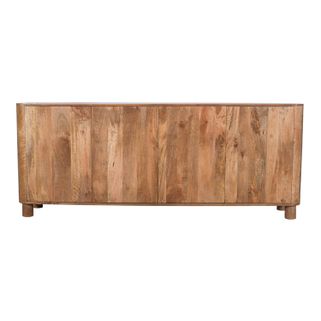 Wymiary: - szerokość: 200 cm - głębokość: 40 cm - wysokość: 80 cm Materiał: drewno mango Kolor: mango caramel Montaż: nogi do przykręcenia