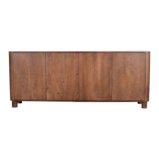 Wymiary: - szerokość: 200 cm - głębokość: 40 cm - wysokość: 80 cm Materiał: drewno mango Kolor: mango orzech włoski Montaż: nogi do przykręcenia