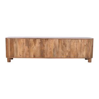 Wymiary: - szerokość: 200 cm - głębokość: 40 cm - wysokość: 55 cm Materiał: drewno mango Kolor: mango caramel Montaż: nogi do przykręcenia