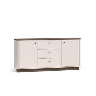 Wymiary:  - szerokość: 180 cm - głębokość: 40 cm - wysokość: 85 cm   Materiał:  - korpus: płyta laminowana - front: płyta MDF Kolor: - blat /...
